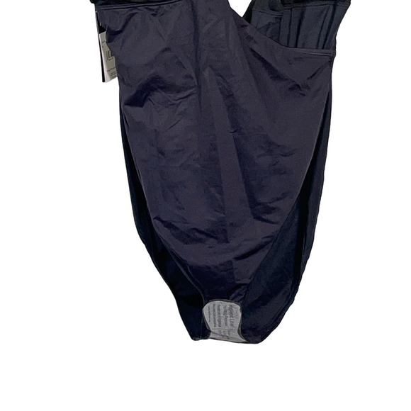 Lauren Ralph Lauren Halter wrap Side-Tie Tummy-Control swimsuit black 6 - Picture 10 of 14